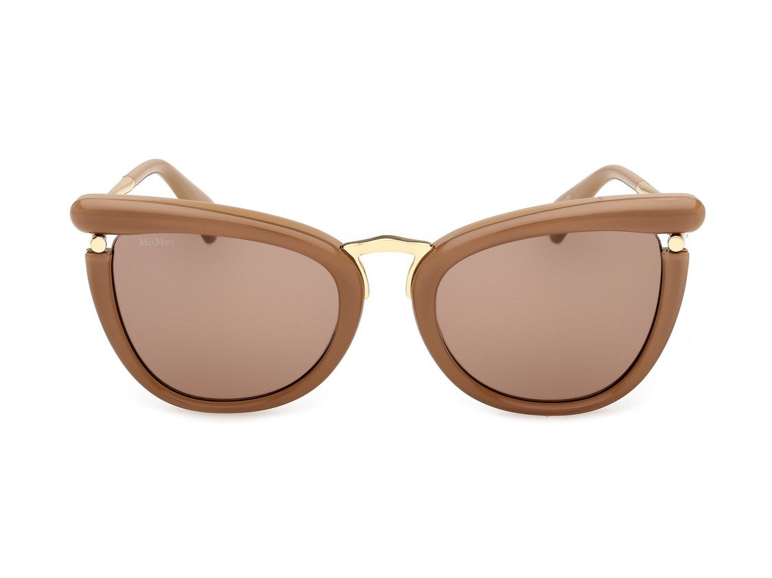 Max Mara Warm Brown Mm0186 Bold Cat-Eye Acetate Sunglasses