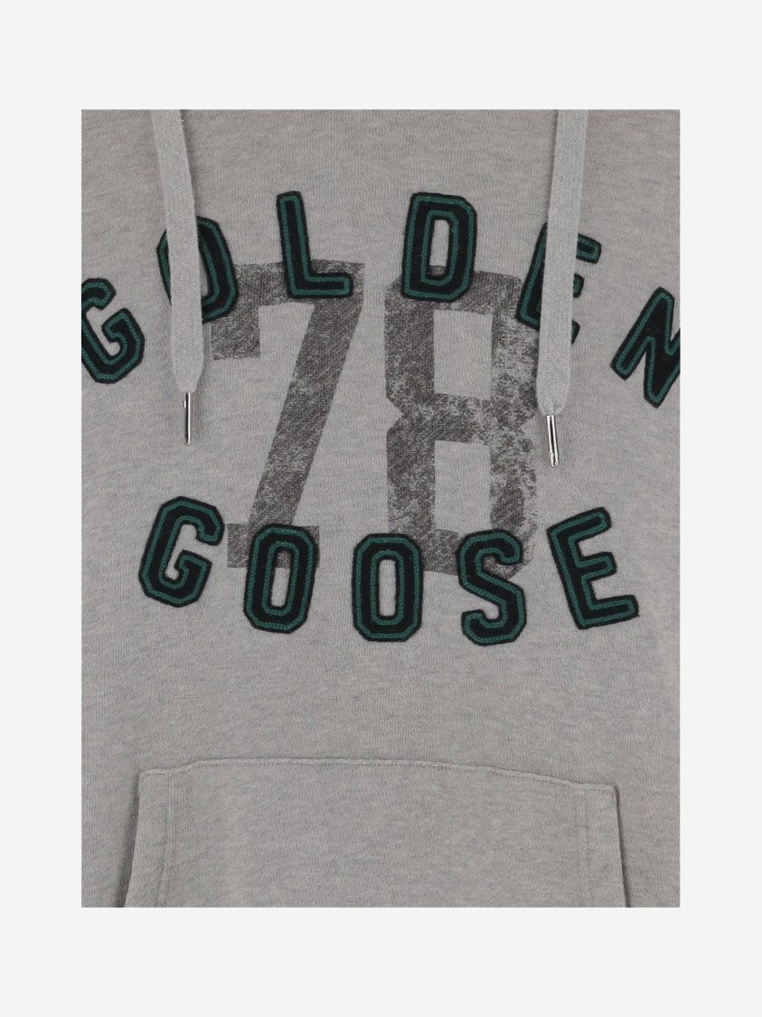 Golden Goose Cotton Hoodie With Prominent Logo
