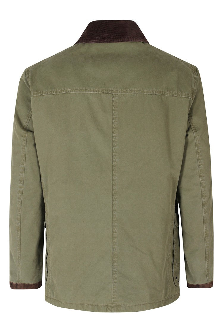 Fay Hook-Closure Midi Length Jacket With Velvet Collar