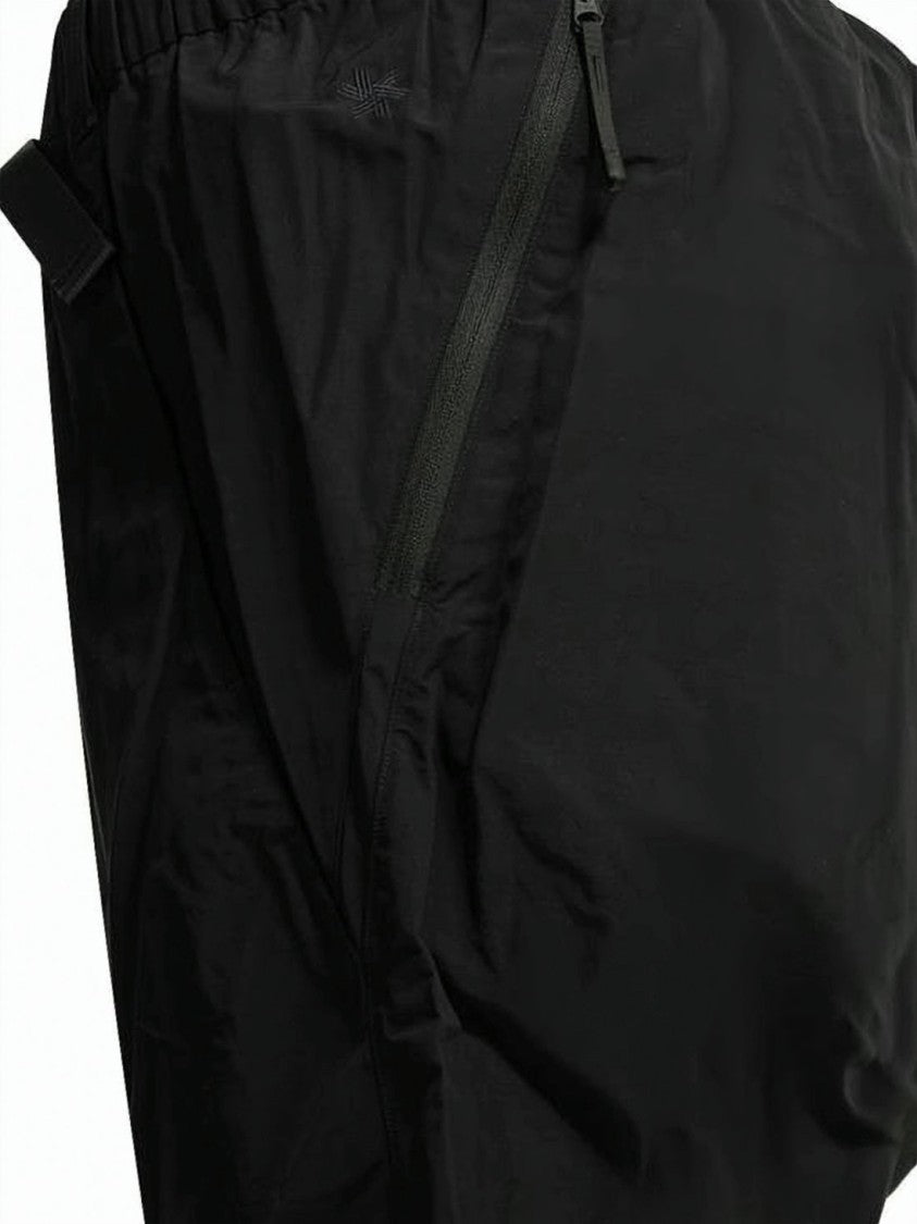 Goldwin Black Minimalist Straight-Leg Buckle Jogger Pants