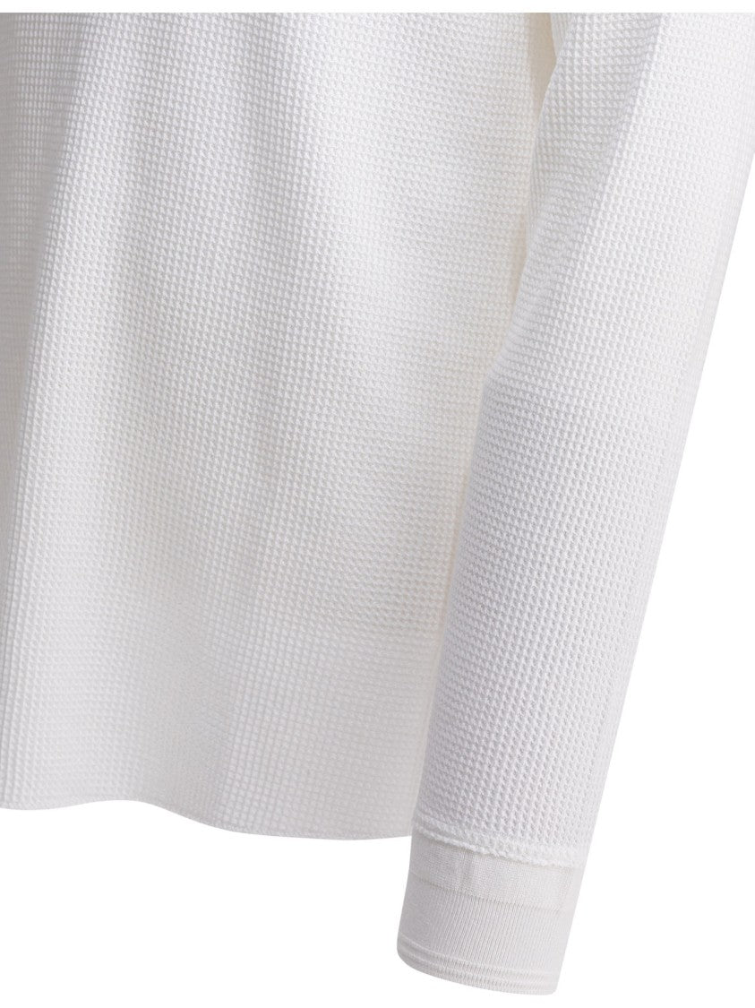 Beams Plus Textured Waffle Knit Long-Sleeve T-Shirt