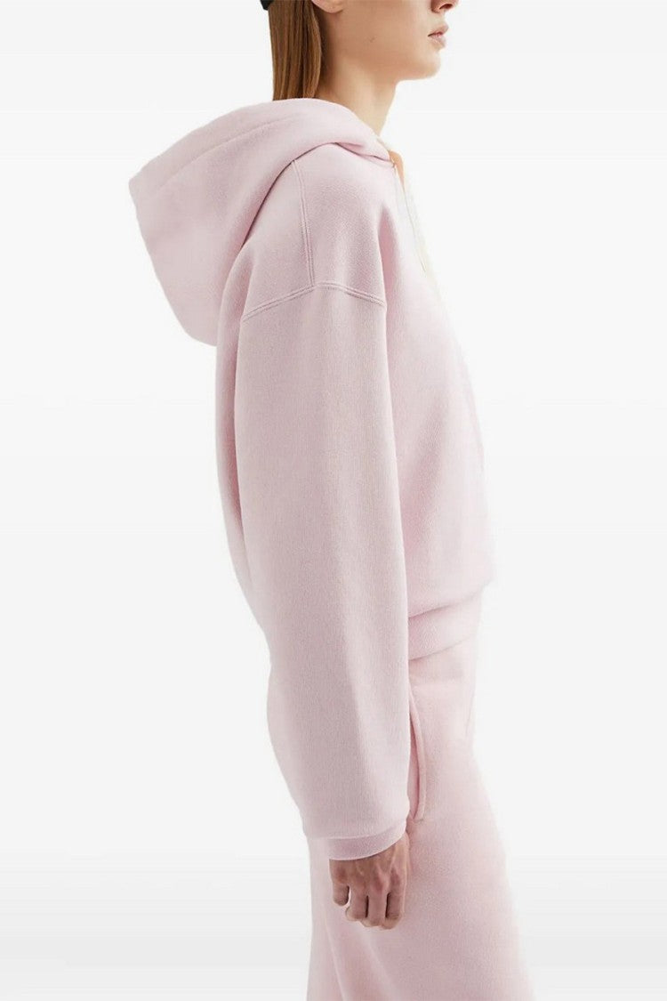 Jil Sander Pink Cotton Drawstring Hoodie