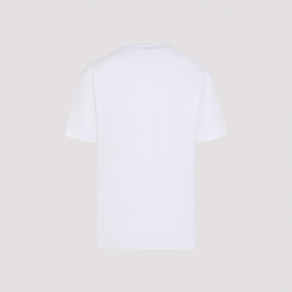 Giorgio Armani Optical White Cotton T-Shirt With Subtle Logo Detail