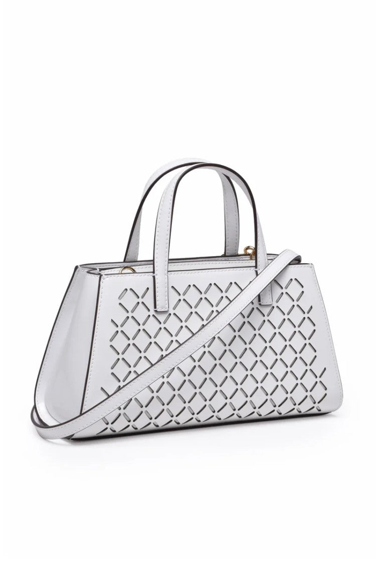 Tory Burch Emerson Perforated Mini Shoulder Bag - White