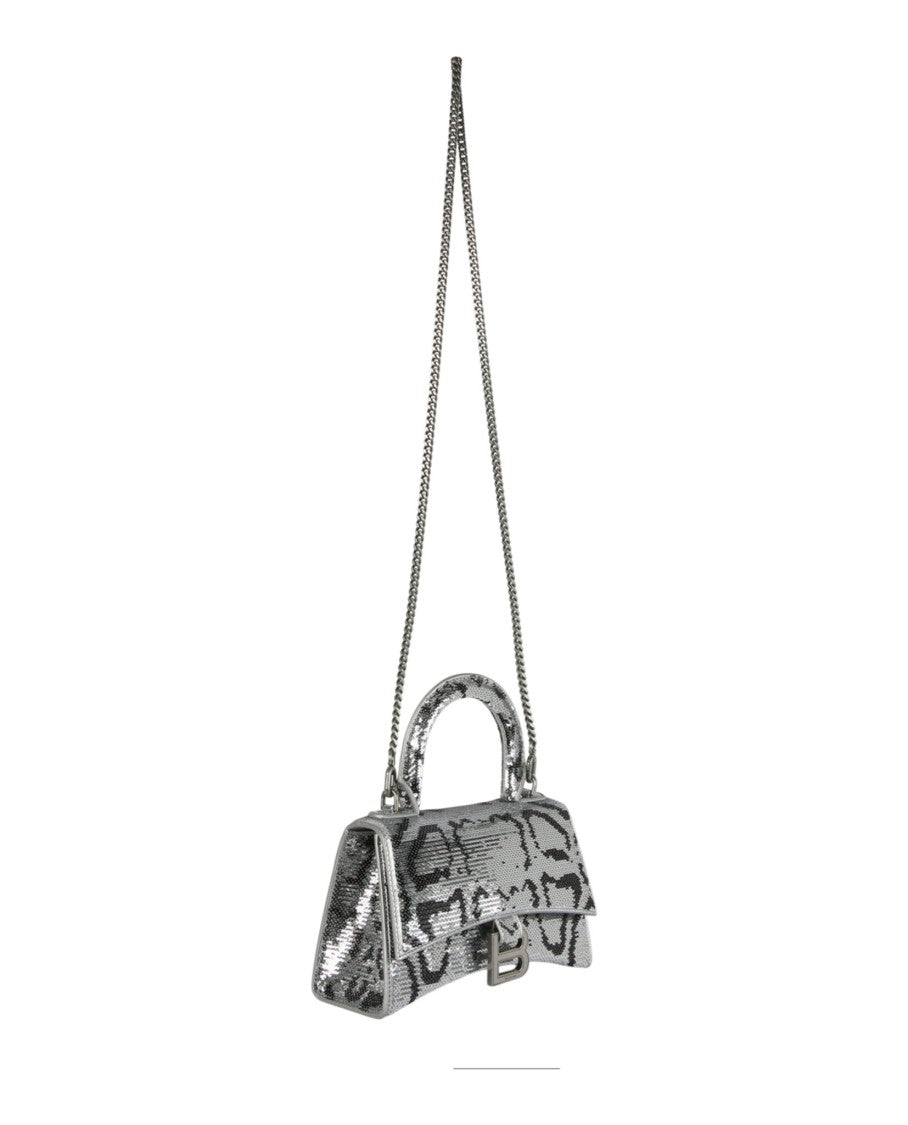 Balenciaga Snakeskin-Inspired Nappa Leather Hourglass Xs Handbag