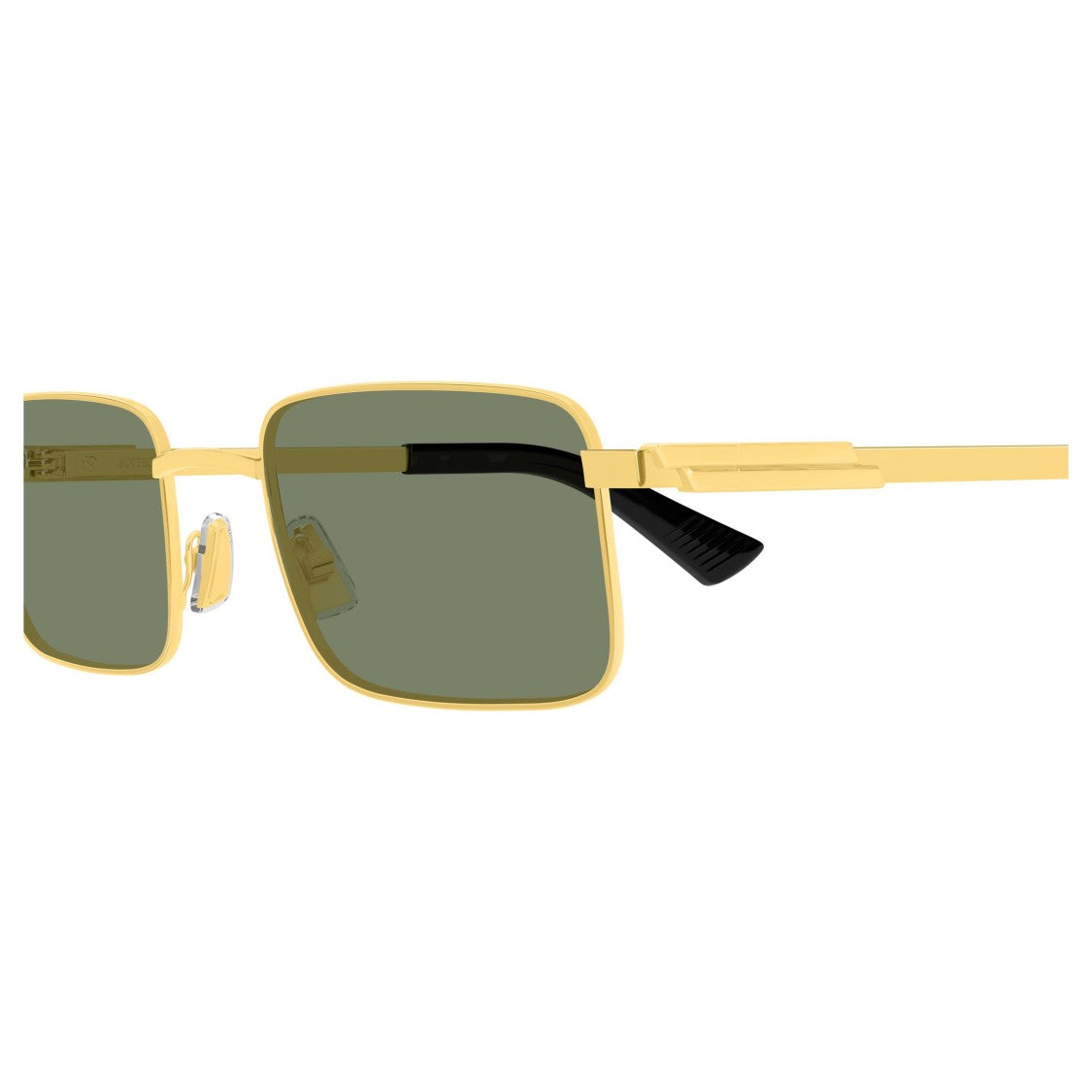 Bottega Veneta Bv1469s Rectangular Metal Sunglasses