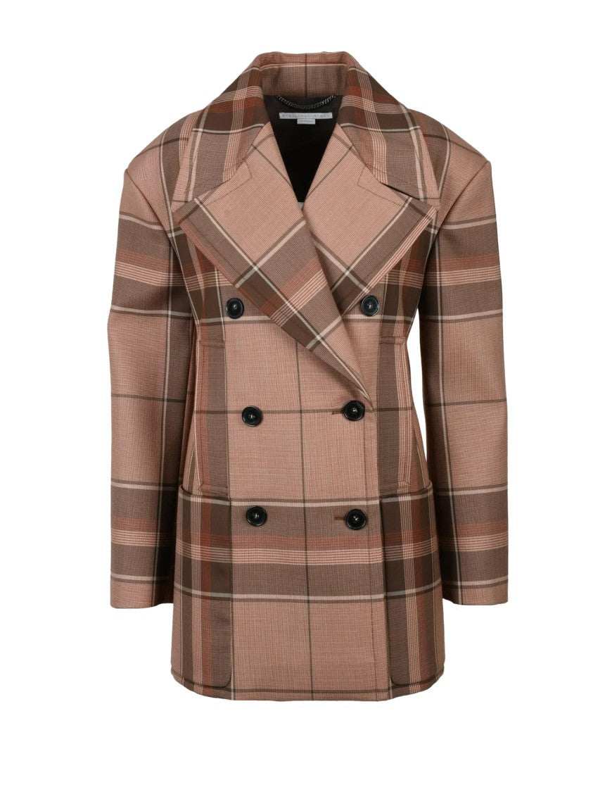 Stella Mccartney Brown Double-Breasted Coat