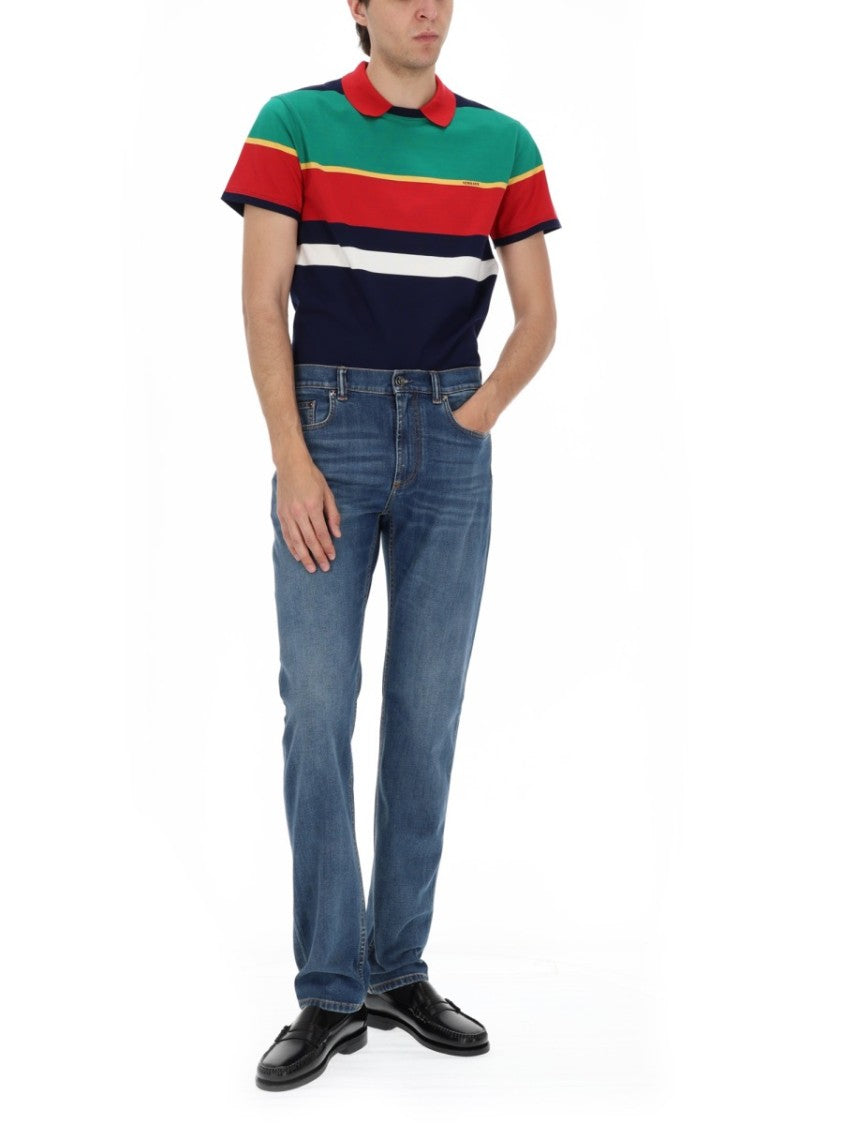 Versace Straight-Leg Fading Denim Jeans