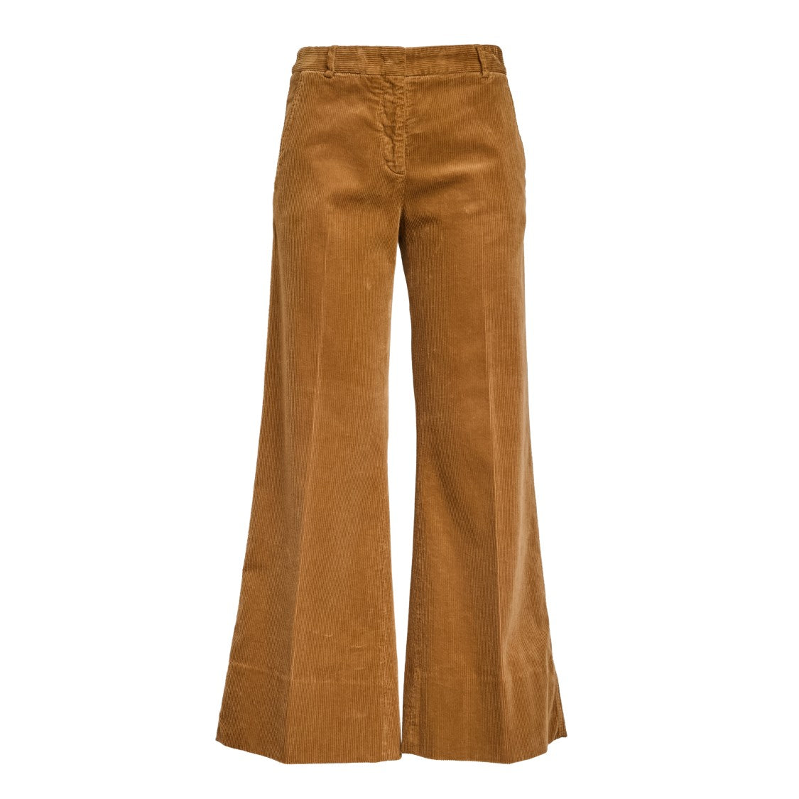 Ql2 Ribbed Fabric Straight-Leg Pants With Hook