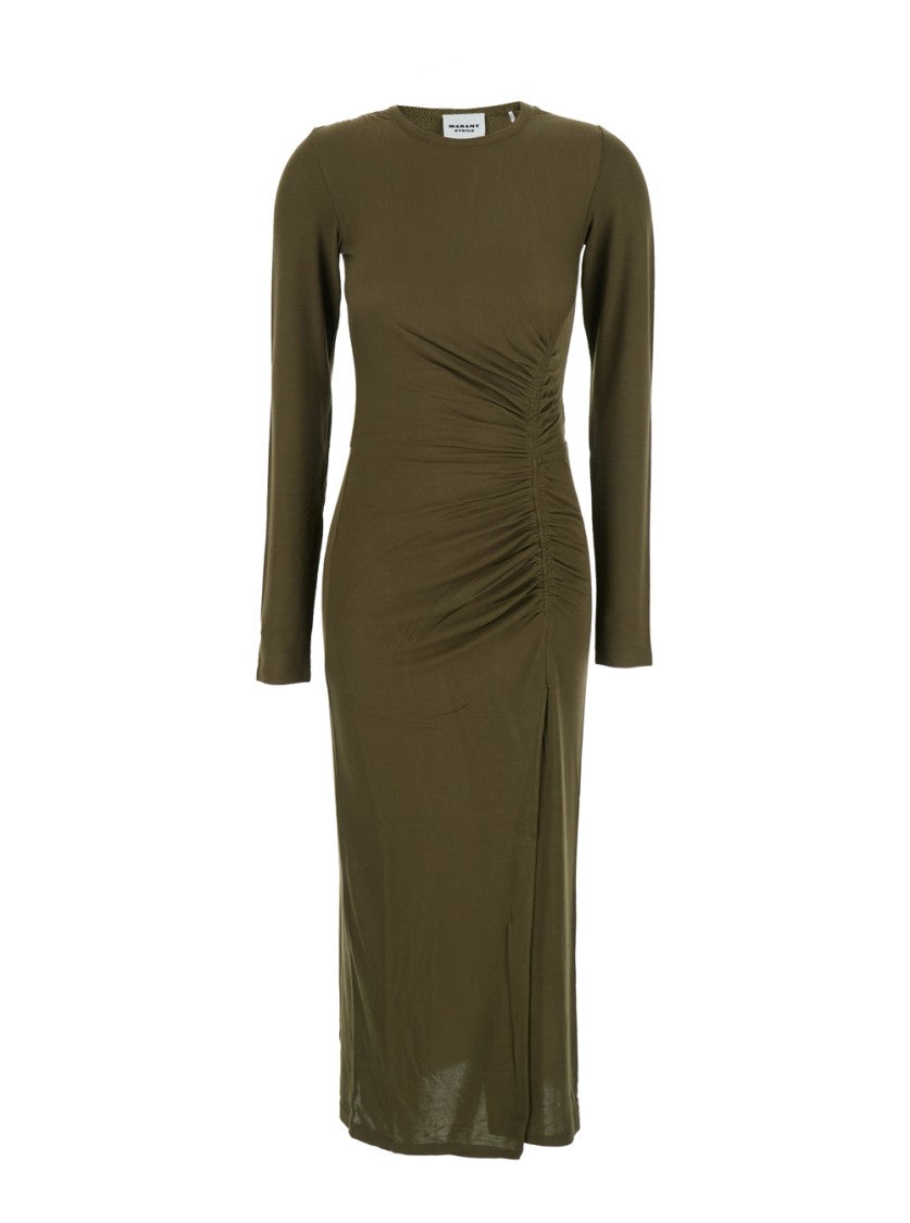 Isabel Marant Étoile Form-Fitting Midi Dress With Gathered Side Draping