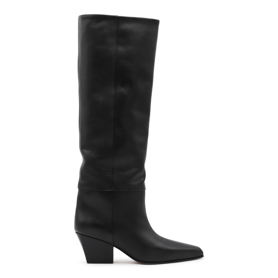 Paris Texas Black Leather Pointed Toe Boots
