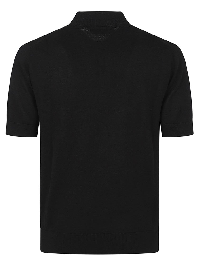 Dolce & Gabbana Short-Sleeve Black Polo Shirt