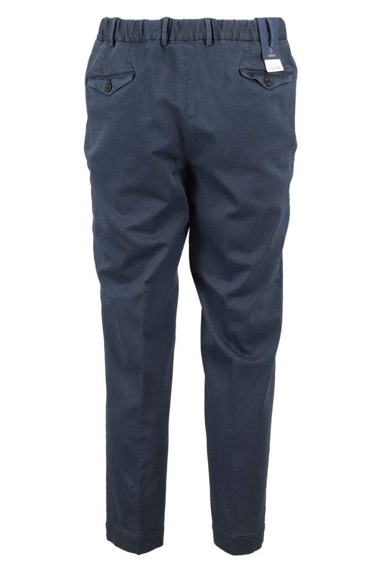 Santaniello Cotton Casual Pants With Drawstring Waist
