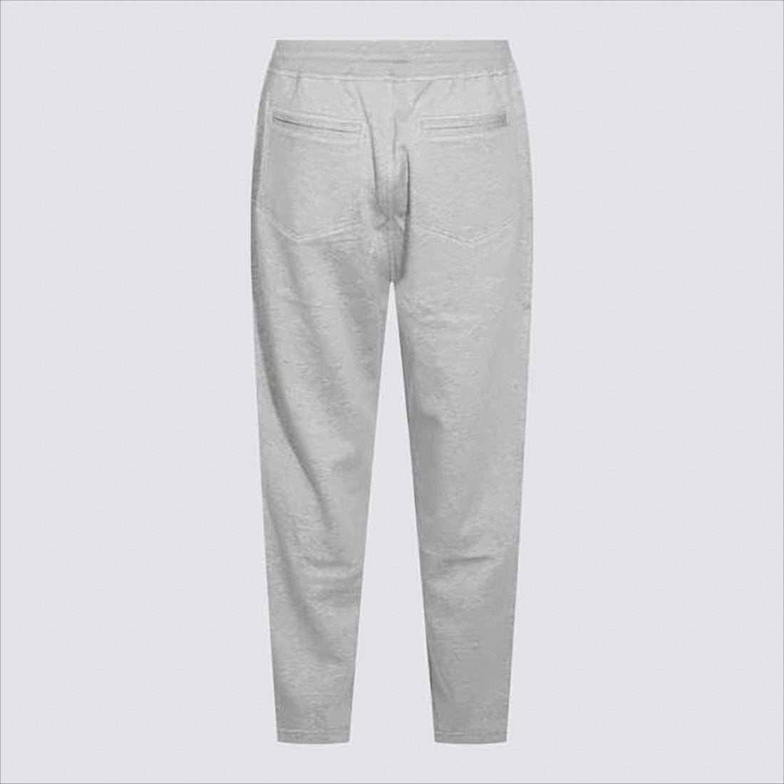 Brunello Cucinelli Tapered Grey Jogger Pants With Drawstring Waist