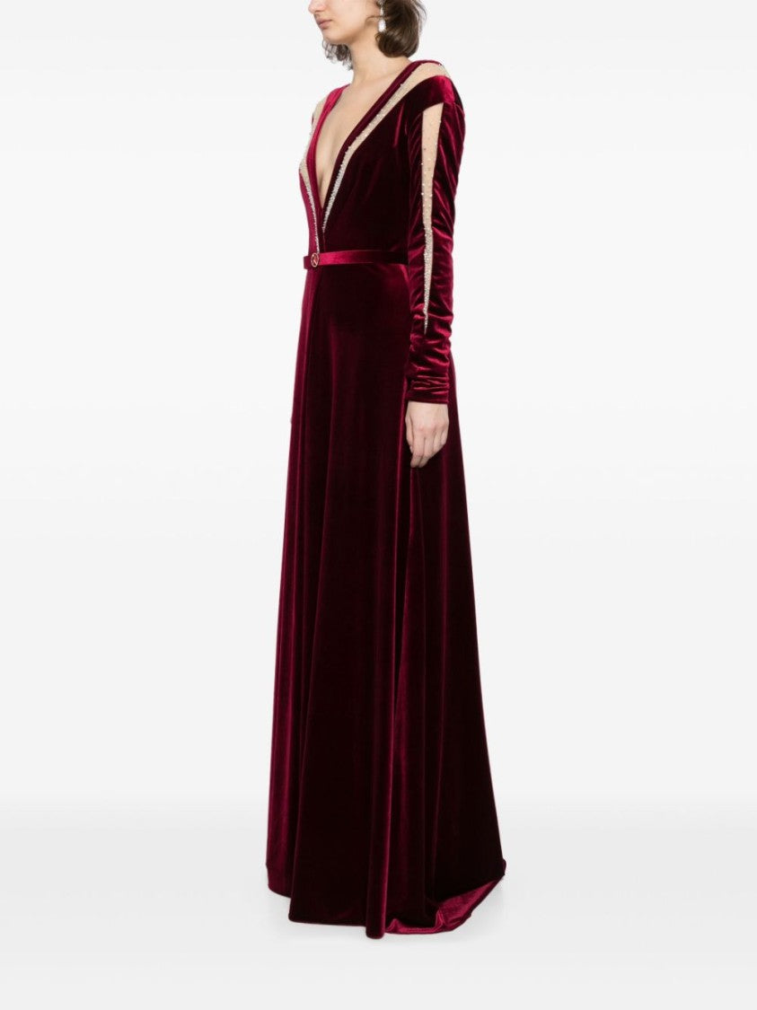 Saiid Kobeisy Velvet Long Dress