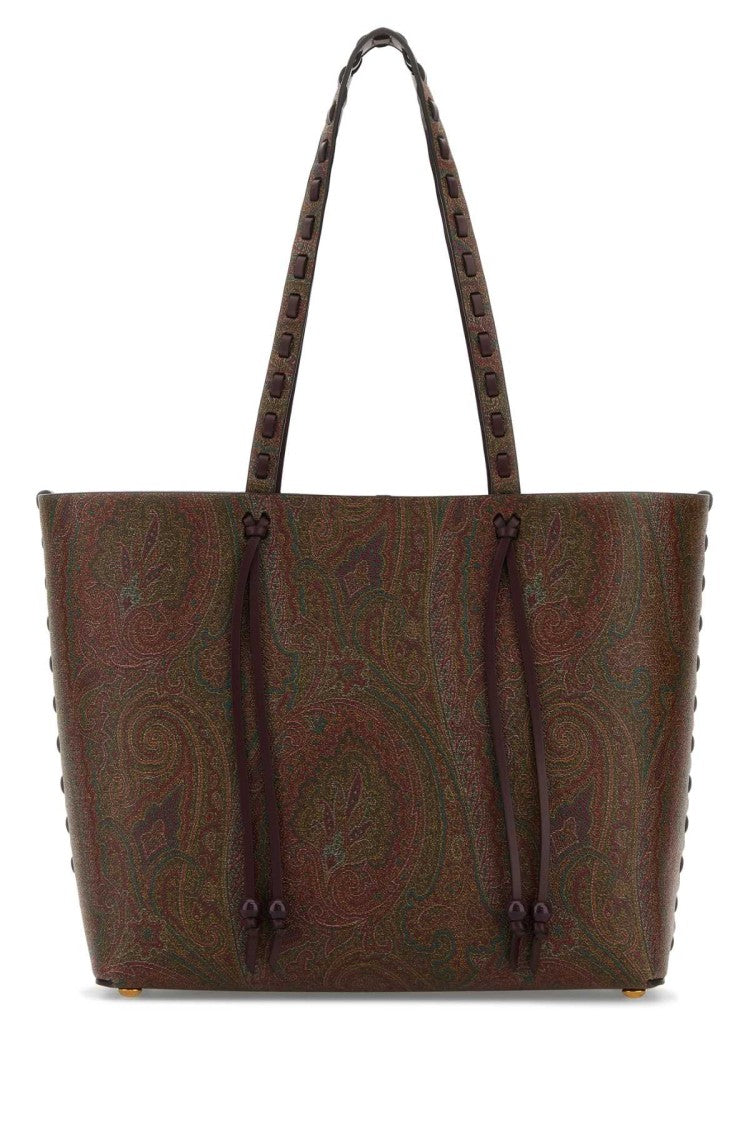 Etro Printed Canvas Arnica 1984 Shopping Bag