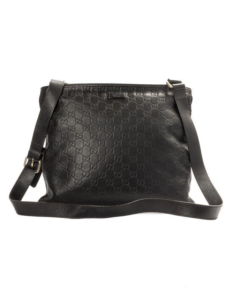 Gucci Man Gg Ssima Shoulder Bag Brown