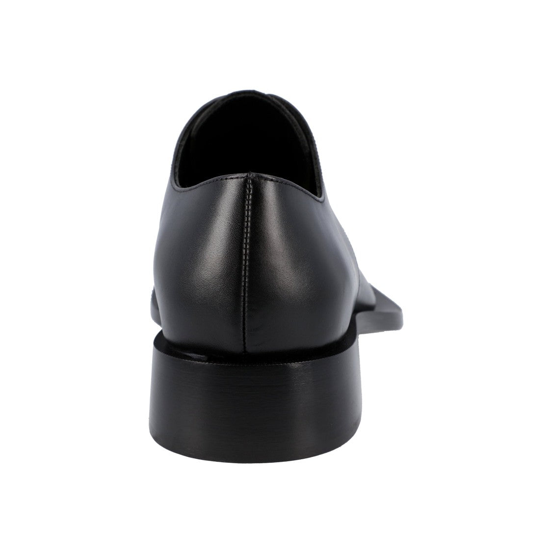 Balenciaga Leather Cut Derby Shoes Black