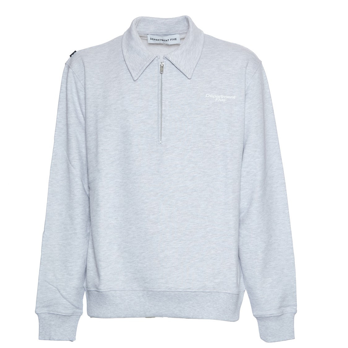 Department Five Half-Zip Polo Collar Pullover With Logo Print