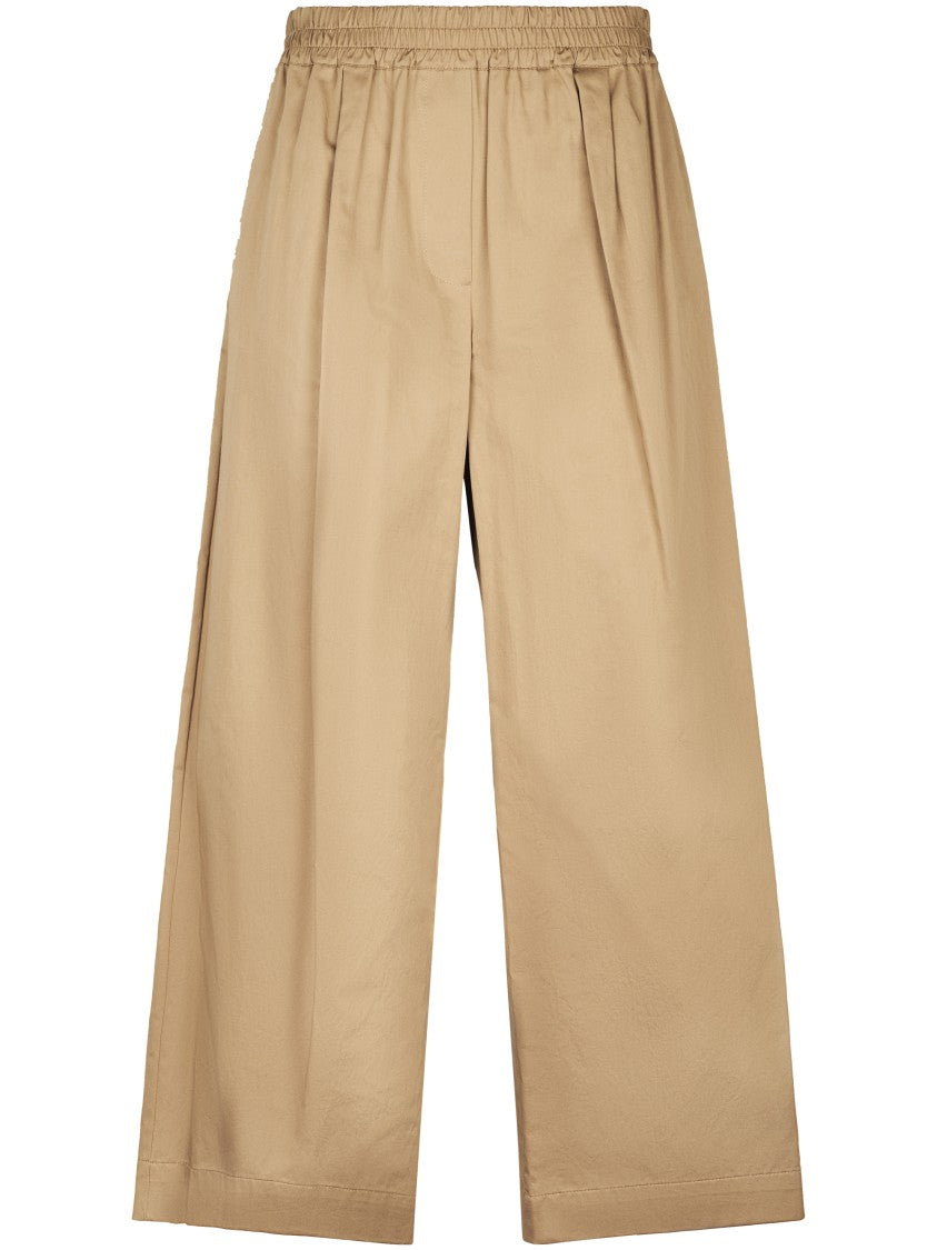 Max Mara Relaxed Wide-Leg Trousers With Elastic Waistband