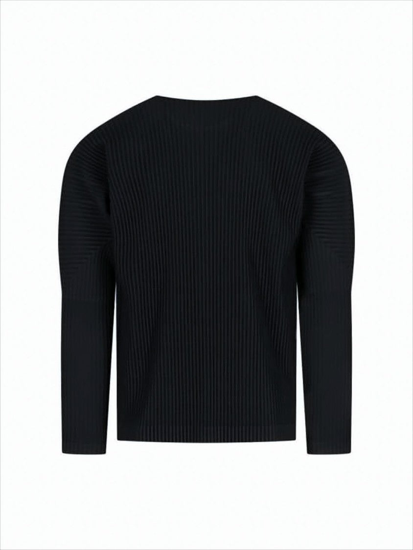 Homme Plissé Issey Miyake Pleated Long-Sleeve Top With Boxy Silhouette
