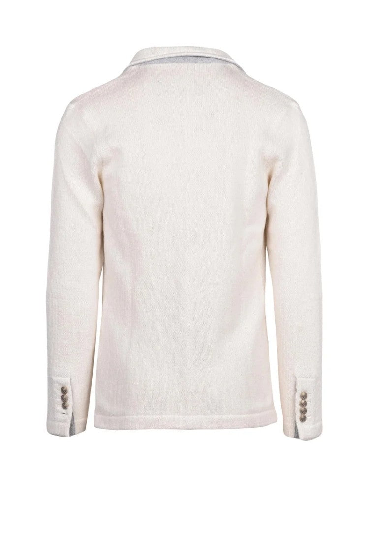 Eleventy Wool Jacket Buttons - White