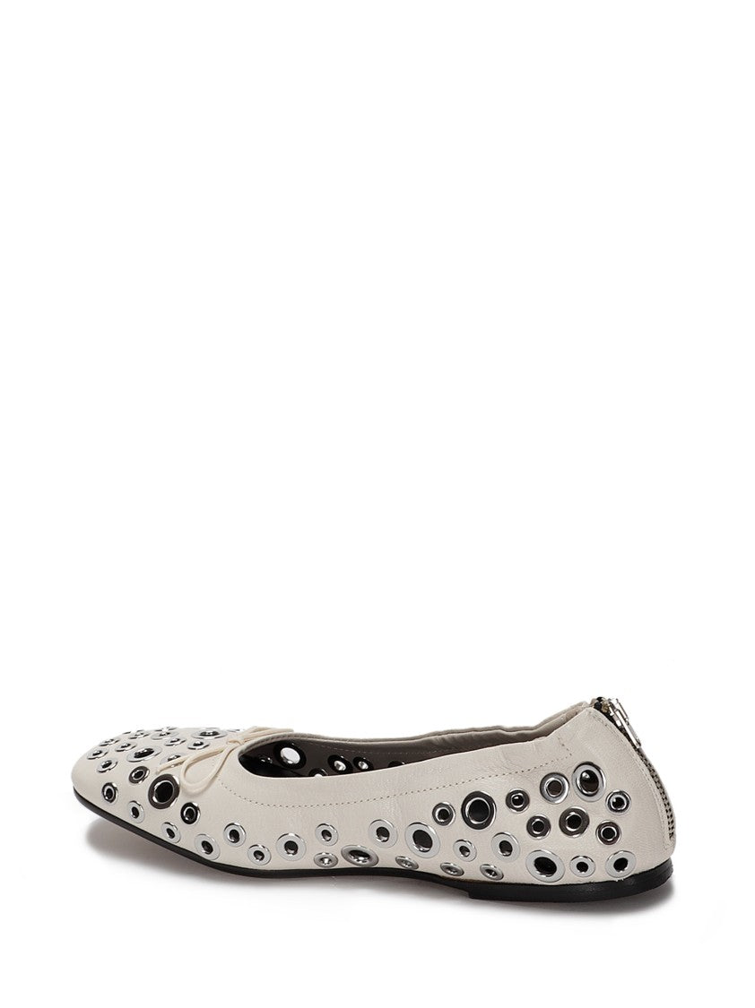Golden Goose Leather Ballerinas With Eyelets