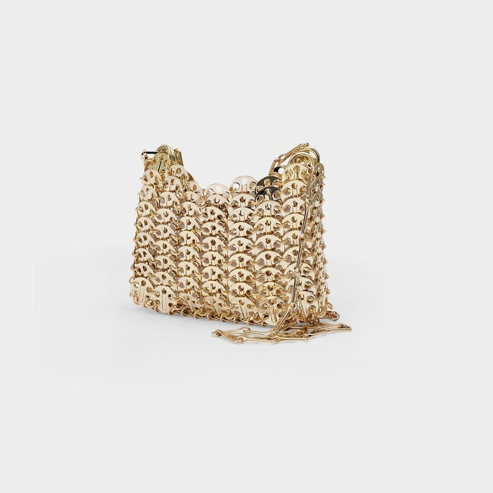 Rabanne 1969 Nano Handbag In Gold Brass
