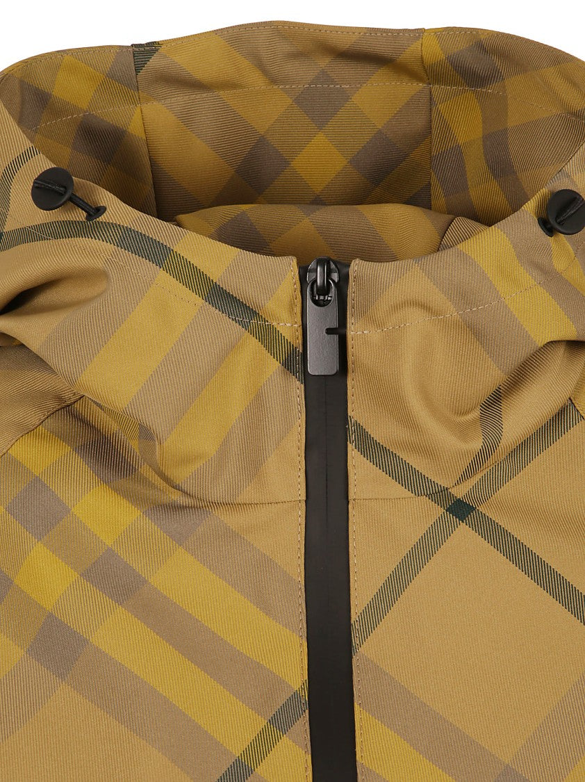 Burberry Cropped Plaid Coat With Hood
