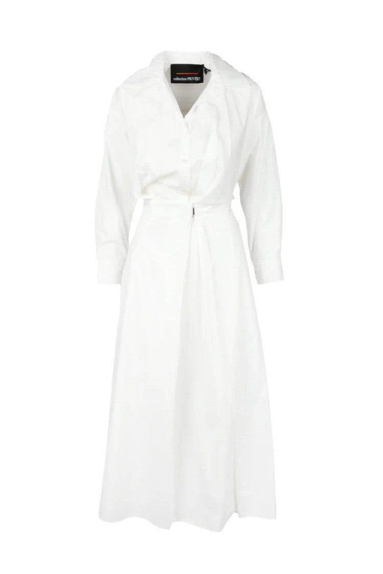 Collection Privee? Long Cotton Dress - White