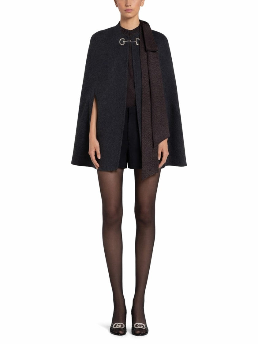 Gucci Wool-Blend Clamp Closure Cape