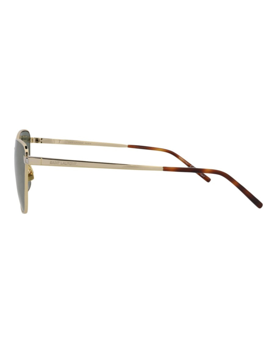 Saint Laurent Cat Eye-Frame Metal Sunglasses With Adjustable Nose Pads And Tortoiseshell Details