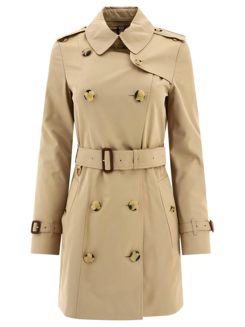 Burberry Double-Breasted Trench Coat With Belted Waist