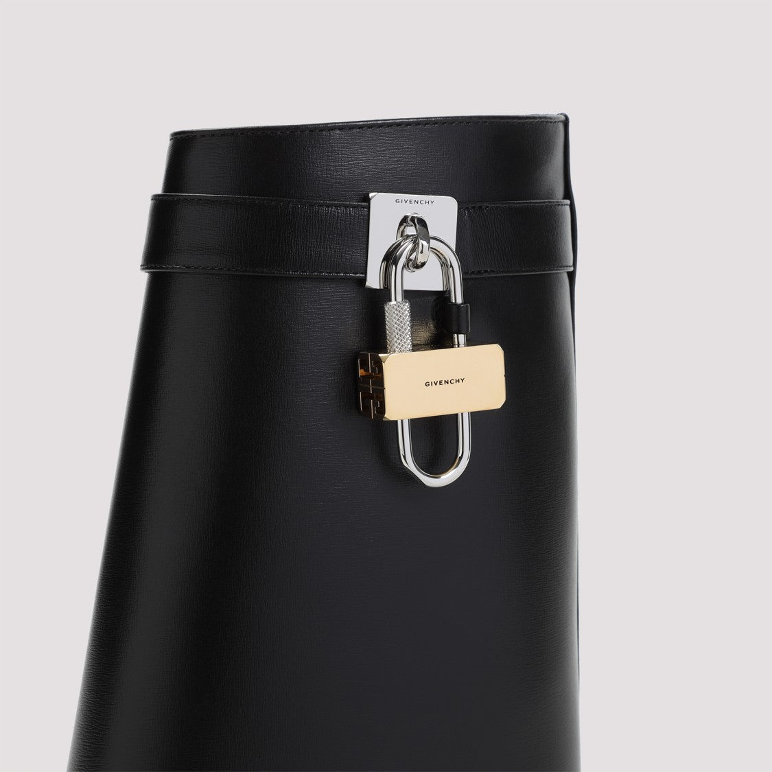 Givenchy Calf Leather Ankle Boots With Decorative Lock Detail
