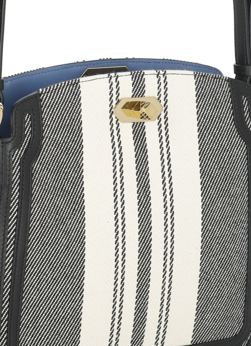 Lanvin Geometric Patterned Structured Compagnon Bag
