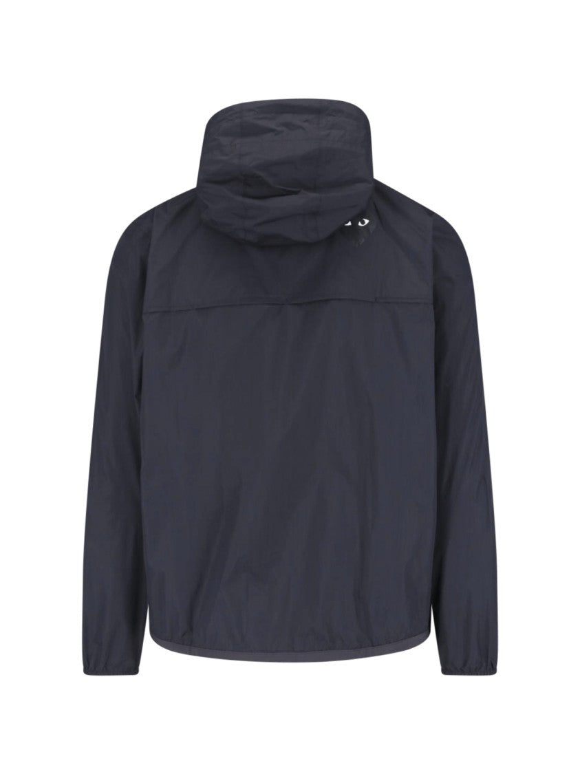 Comme Des Garçons Black Minimalist Hooded Zippered Jacket