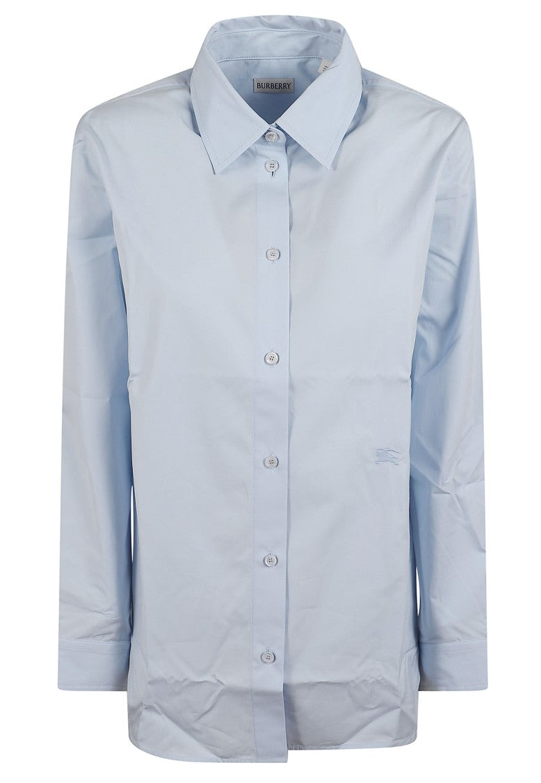 Burberry Light Blue Ellora Equestrian Knight Cotton Poplin Shirt