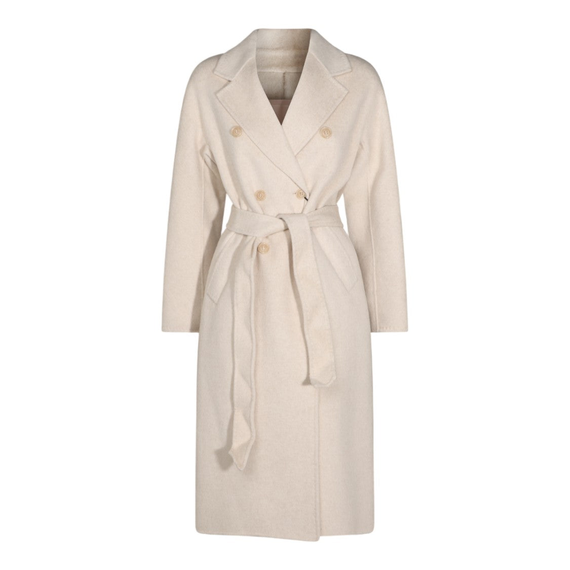 Twin-Set Double-Breasted Belted Long Tailored Coat