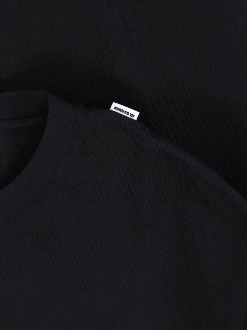 Jil Sander Black Layered Striped Long-Sleeve T-Shirt