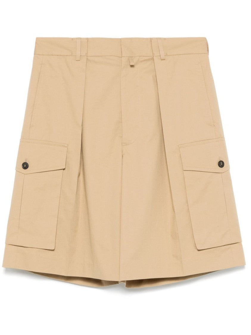 Dries Van Noten Structured Beige Cargo Shorts