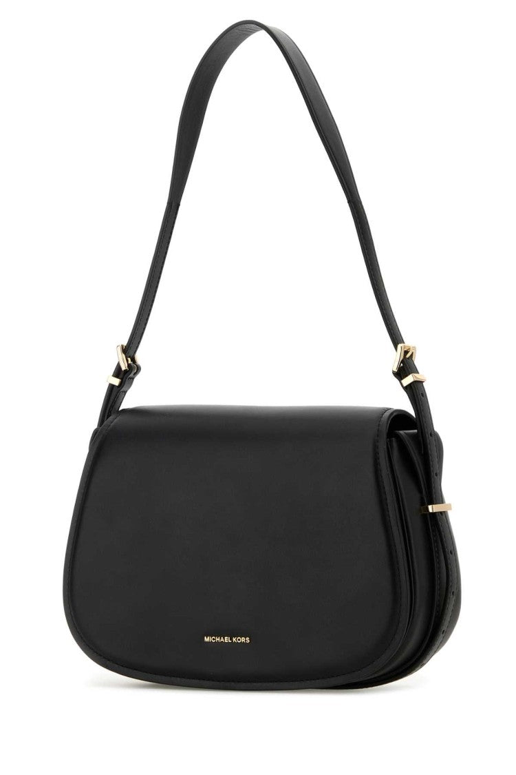 Michael Michael Kors Black Leather Moore Shoulder Bag