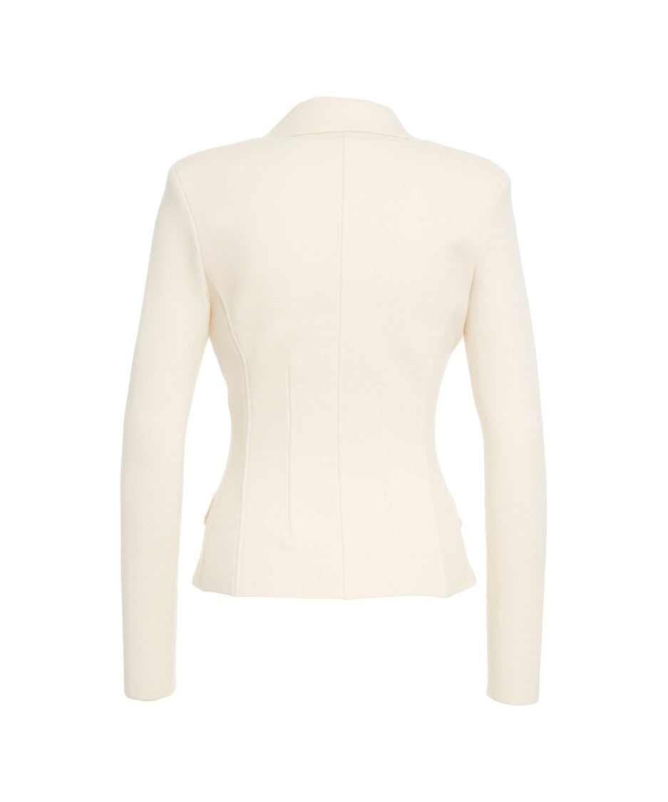 Elisabetta Franchi Single-Breasted Wool Blazer