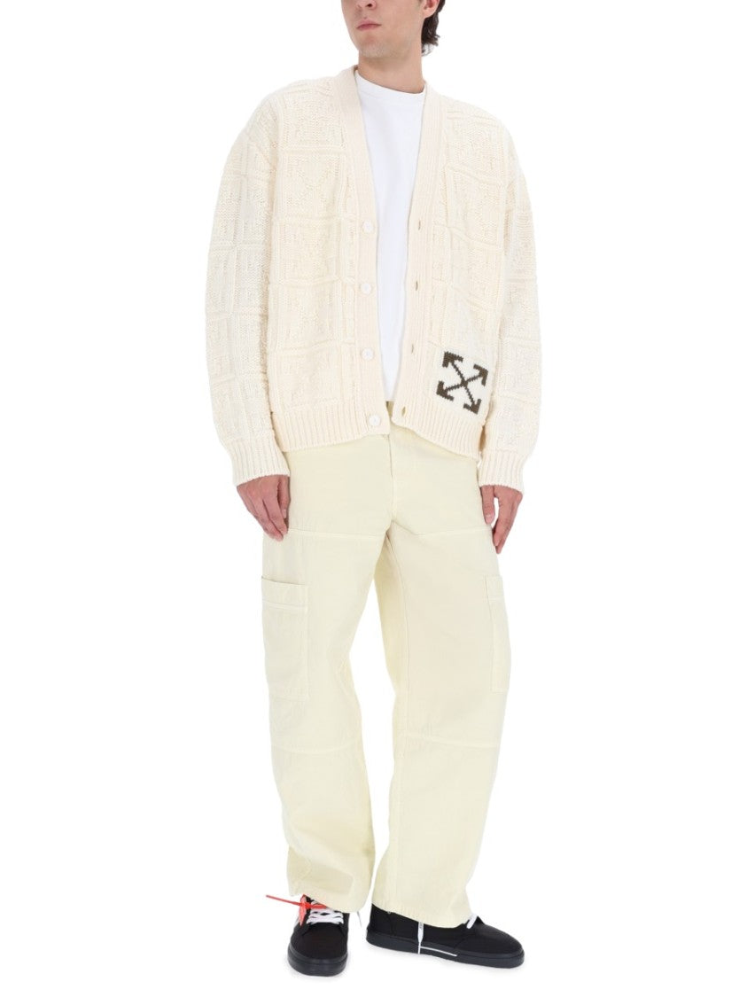 Off-White Beige Relaxed Fit Cargo Pants