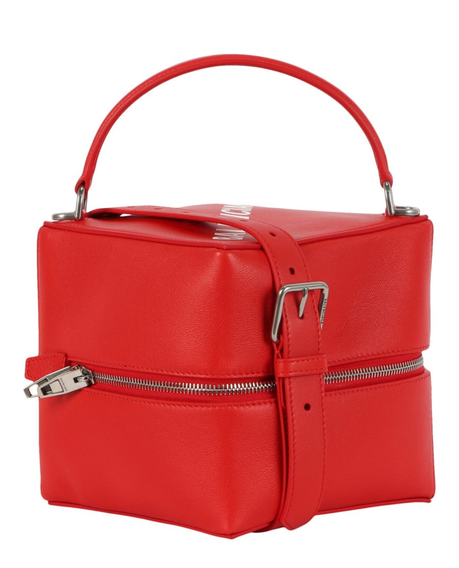 Balenciaga Box-Structured Small Handle Bag With Adjustable Shoulder Strap
