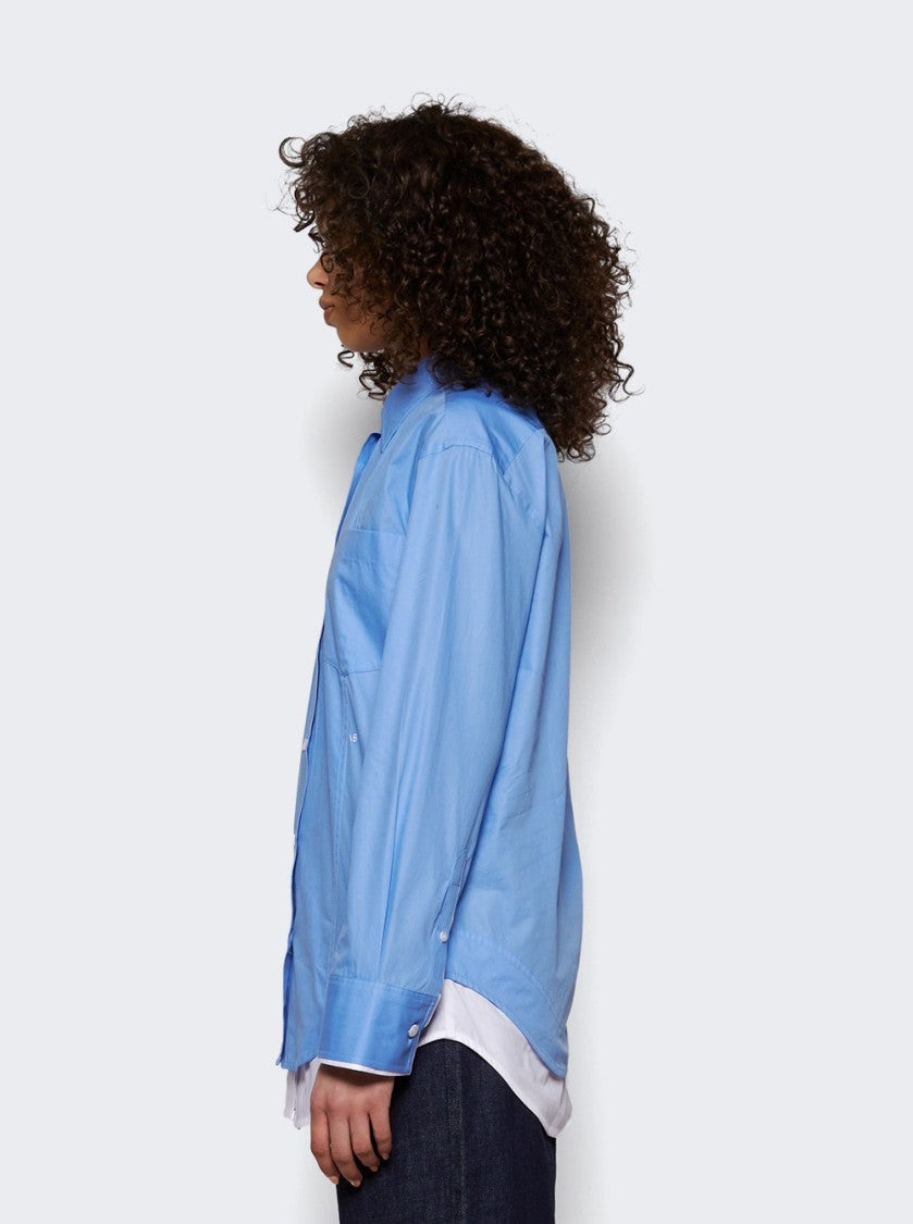 Victoria Beckham Double Layer Shirt Offord Blue