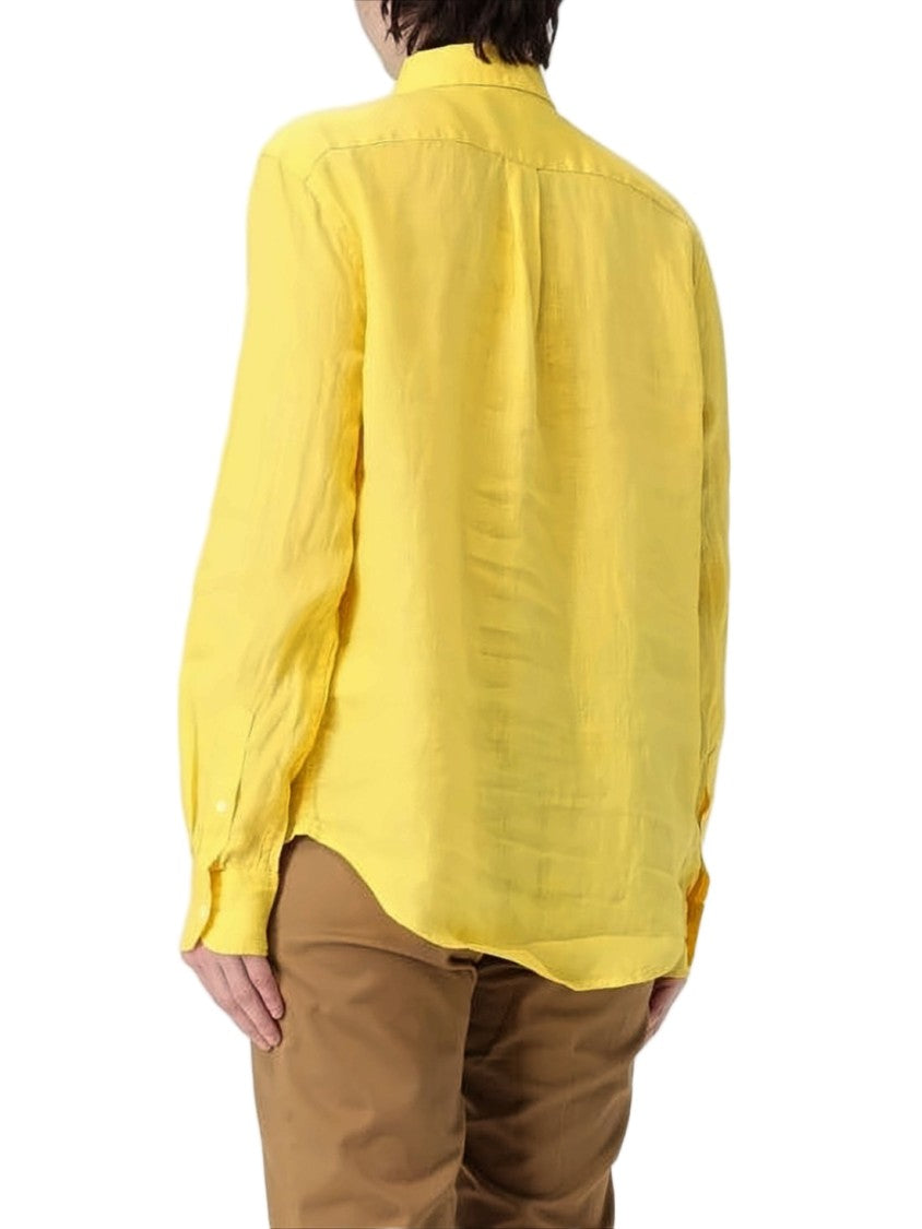Polo Ralph Lauren Long-Sleeved Linen Button-Up Shirt With Classic Collar