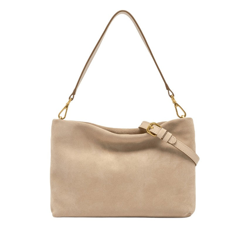Gianni Chiarini Nude Suede Handbag