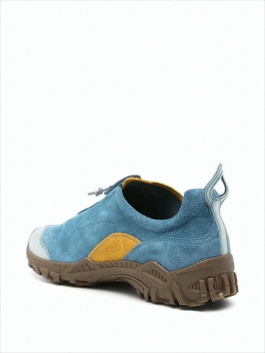 Our Legacy Contrast Suede Sneakers With Rugged Vibram Sole