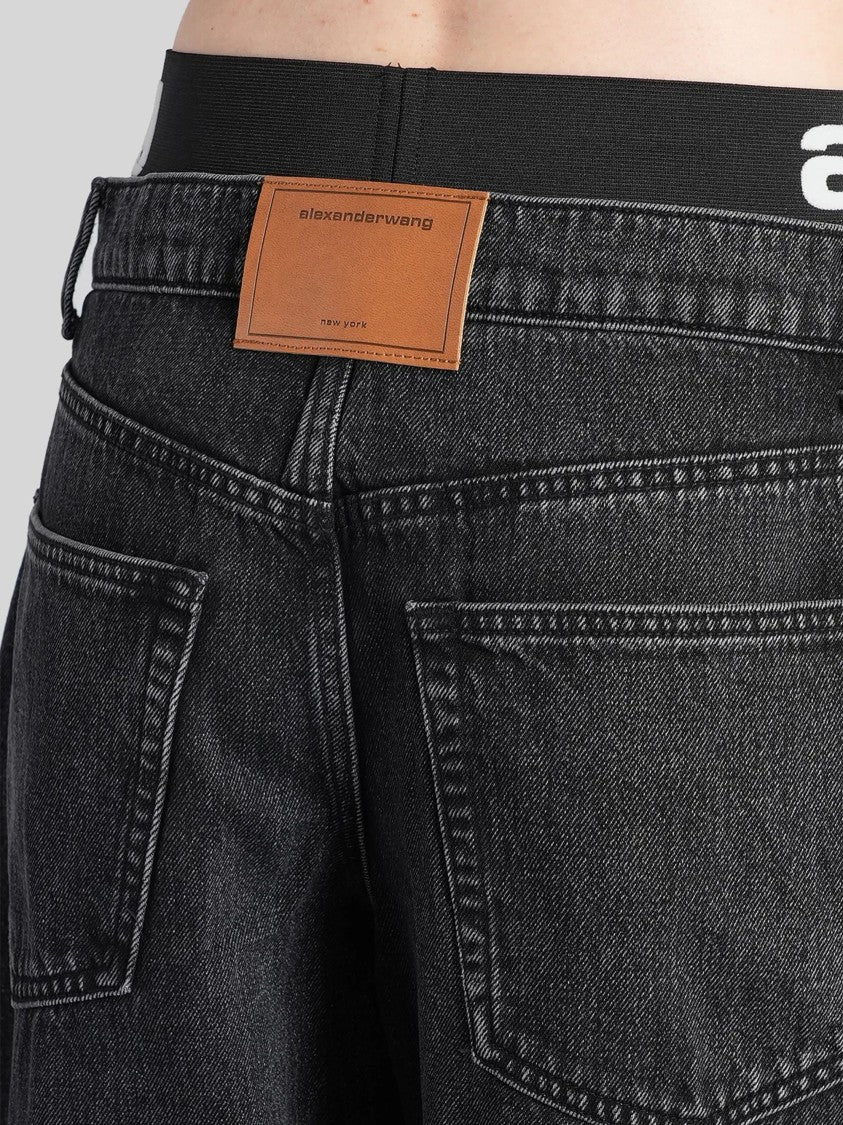 Alexander Wang Wide-Fit Elasticated Denim Balloon Jeans