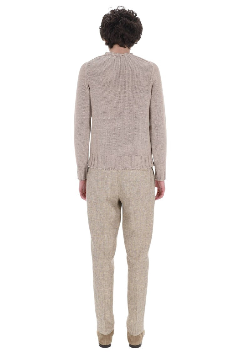 Ballantyne Raw Diamond Pure Cashmere Crewneck Sweater